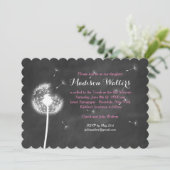 Invitation Bat mitzvah Rose Meilleurs voeux (Debout devant)