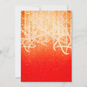 Invitation Bat mitzvah Rouge Orange Gold Extra Sparkly (Dos)