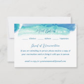 Invitation Bat mitzvah Rsvp turquoise Blue Watercolor Tie Dye (Dos)