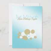 Invitation Bat mitzvah sportif Bleu et Or (Dos)