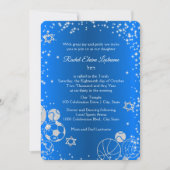 Invitation Bat mitzvah sportif Sparkle (Devant)