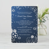 Invitation Bat mitzvah sportif Sparkle (Debout devant)