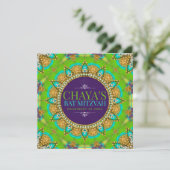 Invitation Bat mitzvah super Neon Glamor (Debout devant)