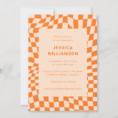 Invitation Bat mitzvah super Retro Orange (Devant)