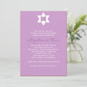 Invitation Bat mitzvah Torah Jewish Star Hébreu (Debout devant)