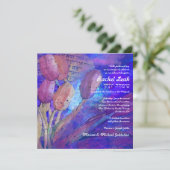 Invitation Bat mitzvah Torah & Tulips (Debout devant)