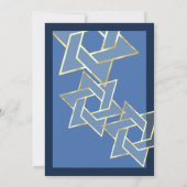 Invitation Bat mitzvah Transparent Gold Star de David (Dos)