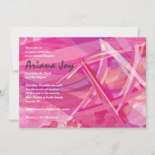 Invitation Bat mitzvah TRANSPARENT STAR-Pink (Devant)
