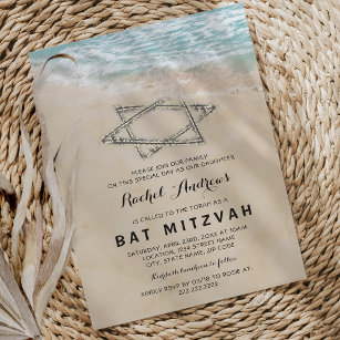 Invitation Bat mitzvah tropical