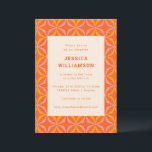 Invitation Bat mitzvah unique géométrique orange du milieu du<br><div class="desc">Invitation Bat mitzvah unique du milieu du siècle moderne Orange</div>