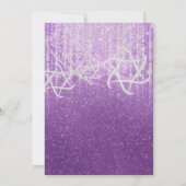 Invitation Bat mitzvah violet blanc Extra Sparkly (Dos)