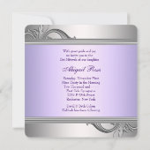 Invitation Bat mitzvah violet de lavande (Dos)