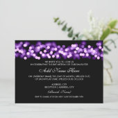 Invitation Bat mitzvah violet Hollywood Glam (Debout devant)