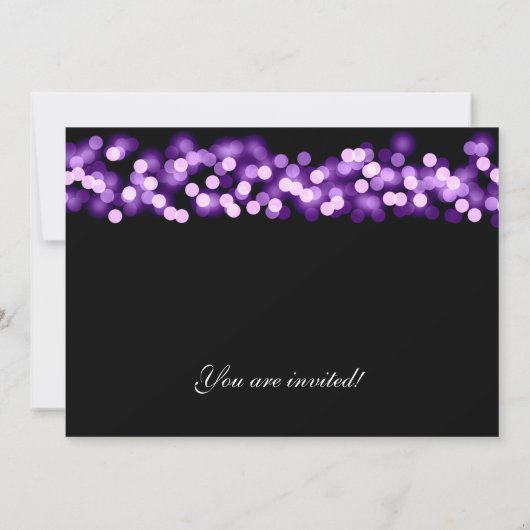 Invitation Bat mitzvah violet Hollywood Glam (Dos)