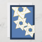 Invitation Bat mitzvah White Gold Star de David (Dos)