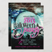 Invitation Bat Wings Lune Fée Conte d'Halloween (Devant / Derrière)