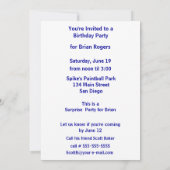 Invitation Bataille de Paintball (Dos)