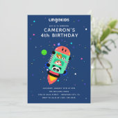 Invitation Bateau à fusée Lingokids (Debout devant)