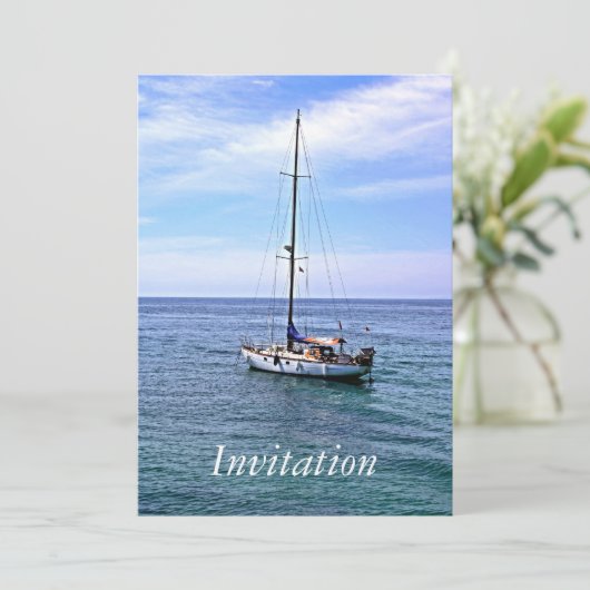Invitation bateau à voile (Debout devant)