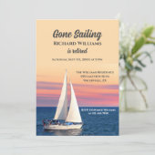 Invitation Bateau à voile à la retraite Sunset Ocean (Debout devant)