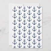 Invitation Bateau à voile blanc et bébé Ancre (Dos)