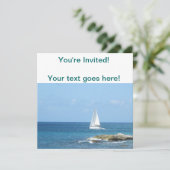 Invitation Bateau à voile dans l'océan (Debout devant)