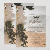 Invitation Bateau à voile Fleurs de plage Verre Bachelorette (Devant / Derrière)