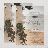 Invitation Bateau à voile Fleurs Fête des mariées de plage (Devant / Derrière)