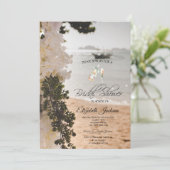 Invitation Bateau à voile Fleurs Vin de plage (Debout devant)