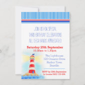 Invitation Bateau à voile garçons nautiques troisième 3e anni (Dos)