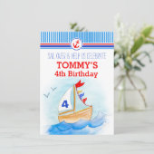 Invitation Bateau à voile garçons nautiques troisième 4e anni (Debout devant)