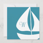 Invitation Bateau à voile Monogram (Dos)