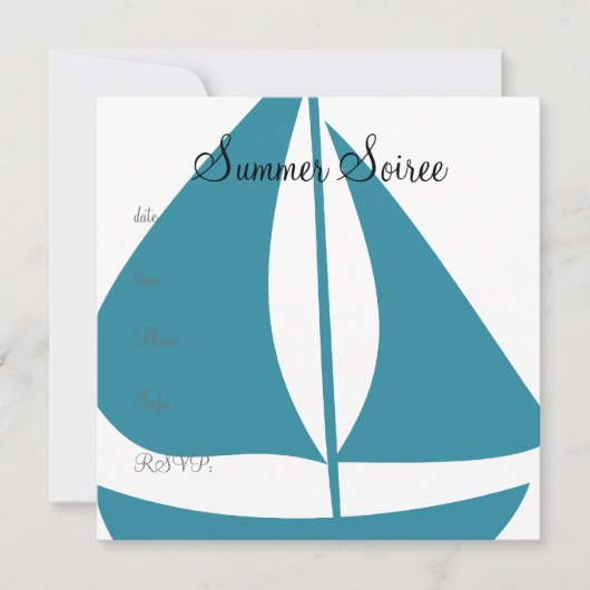 Invitation Bateau à voile Monogram (Devant)