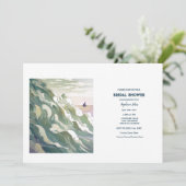 Invitation Bateau à voile Nautical Ocean Art Mariage Fête des (Debout devant)