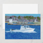 Invitation Bateau crevettier Portland, Maine (Devant / Derrière)