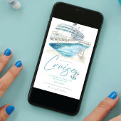 Invitation Bateau d'aquarelle Cruise Bachelorette Party