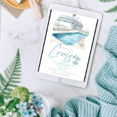 Invitation Bateau d'aquarelle Cruise Bachelorette Party