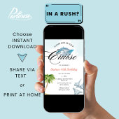 Invitation Bateau de croisière 40e 50e 60e anniversaire Voyag