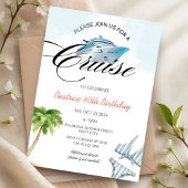 Invitation Bateau de croisière 40e 50e 60e anniversaire Voyag