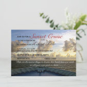 Invitation © Bateau de croisière Yacht Fête coucher de soleil (Debout devant)