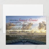 Invitation © Bateau de croisière Yacht Fête coucher de soleil (Devant / Derrière)