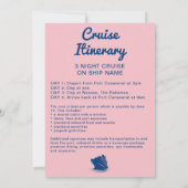 Invitation Bateau De Croisières Bachelorette Marine Et Itinér (Dos)