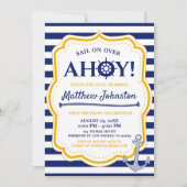 Invitation Bateau de la marine nautique Ancre de la grève des (Devant)