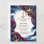 Invitation Bateau de la nouvelle corde Knot Marine Mariage na (Devant)
