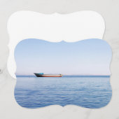 Invitation Bateau de pêche dans une mer calme (Devant / Derrière)