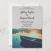 Invitation bateau de pêche vintage destination mariage (Devant)