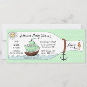 Invitation Bateau de pirate nautique dans le Baby shower de b (Devant)