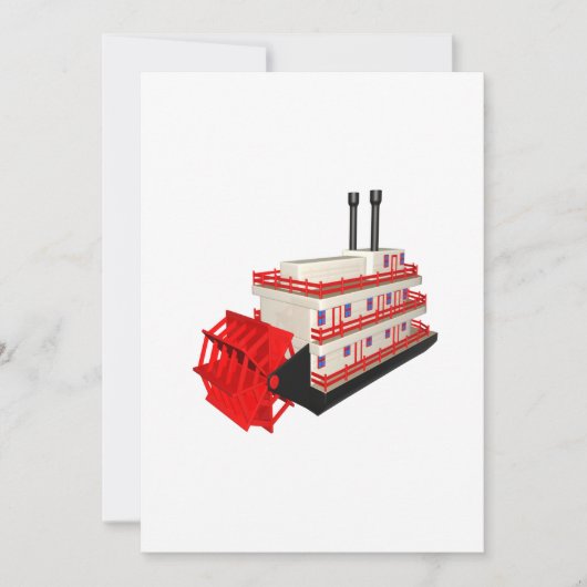 Invitation Bateau de vapeur (Devant)