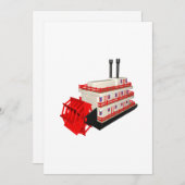 Invitation Bateau de vapeur (Devant / Derrière)