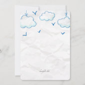 Invitation Bateau en Papier (Dos)